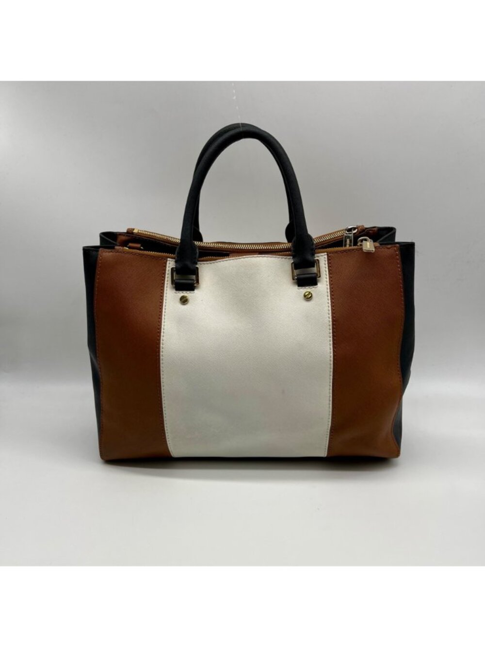 Michael Kors Large Leather Tri-Color Sutton Tote Bag - Picture 2 of 10